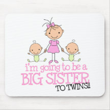 I'm Going to Be a Big Sister to TWINS Mouse Pad