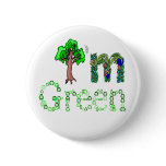 I'm Green Going Green Tree Recycle Symbols Pin