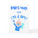 I'm Here Boy Baby / Infant Announcement Card