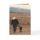 I'm Here For You Black Lab & Cowboy Card - Western