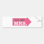 I'm His Mrs. (Hot Pink Arrow) Bumper Stickers