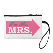 I'm His Mrs. (Hot Pink Arrow) Change Purse