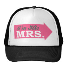 I'm His Mrs. (Hot Pink Arrow) Mesh Hat
