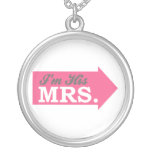 I'm His Mrs. (Hot Pink Arrow) Necklace