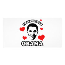 I'm in love with Obama Personalized Photo Card