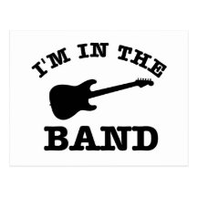 I'm in the band electric guitar designs post cards