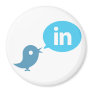 I'm #in - Twitter &LinkedIn - Circle Magnet