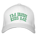 I'M Irish, Kiss Me Monogram at the Back embroidered hats