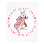 I'M LATE, I'M LATE FOR A VERY IMPORTANT DATE LETTERHEAD DESIGN