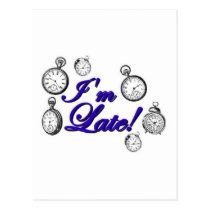 I'm late! I'm late! postcards