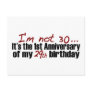 I'M Not 30 Postcard