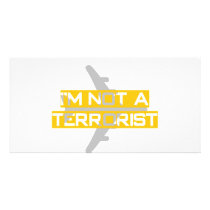 I'm not a terrorist photo greeting card