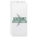 I'm not a terrorist rack cards
