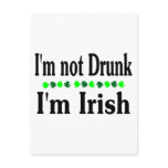 Im Not Drunk Im Irish Clovers Post Cards