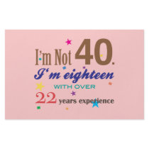 I'm Not Forty - Funny Birthday Gift Customized Stationery