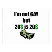 I'm not gay but... post card