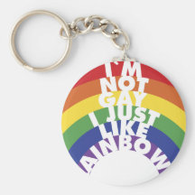 I'm Not Gay, I Just Like Rainbows Keychain