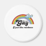 I'M NOT GAY, I JUST LIKE RAINBOWS REFRIGERATOR MAGNETS
