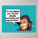 I'm Not Judging You... Retro Woman Print