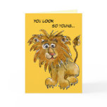I'm not LION Birthday Card