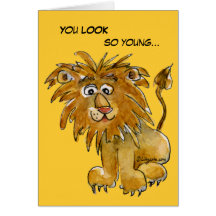I'm not LION Birthday Card
