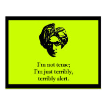 I'm Not Tense Postcards