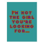 I'm not the girl you're looking for postkarten
