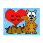 I'm Nuts About You - Cute Squirrel Postcard