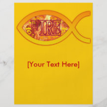 I'm on FIRE for Christ - Christian Fish Symbol Personalized Flyer