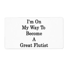 I'm On My Way To Become A Great Flutist Personalized Shipping Labels