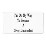 I'm On My Way To Become A Great Journalist Custom Shipping Labels