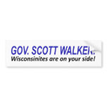 I'm on Scott Walker's Side bumper stickers