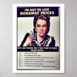 I'm Out To Lick Runaway Prices Poster
