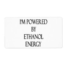 I'm Powered By Ethanol Energy Shipping Labels
