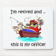 I'm retired and this is my office! mouse pads