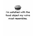 i'm satisfied with the food object my vulva... t-shirts