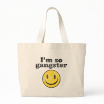 I'm So Gangster Smiley Canvas Bag