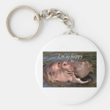 I'm so happy: hippo keychains