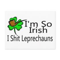 Im So Irish I Shit Leprechauns Postcards