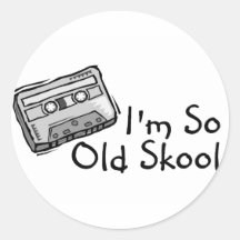 Im So Old Skool Round Stickers