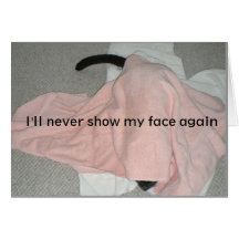 I'm Sorry Hiding in Shame Greeting Card