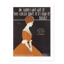 I'm Sorry Vintage Songbook Cover Post Cards