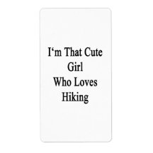 I'm That Cute Girl Who Loves Hiking Personalized Shipping Labels