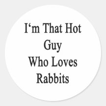 I'm That Hot Guy Who Loves Rabbits Stickers