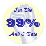 I'm The 99% (and I vote) sticker