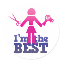 I'm the best ! round stickers