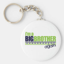 I'm the Big Brother Again Blue/Green T-shirt Key Chain