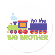 I'm the Big Brother Train T-shirt stickers