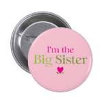 I'm the Big Sister Heart Flowers Pinback Button