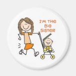 I'm the Big Sister Stick Figure Fridge Magnets